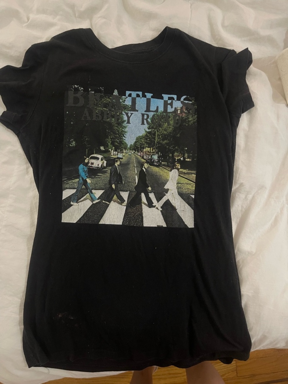 The Beatles Black Abbey Road Kids Graphic Tee with Colorful Print